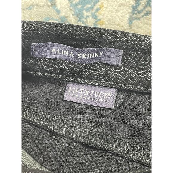 NYDJ ALINA SKINNY BLACK PANTS JEGGINGS SIZE 2 - Picture 7 of 9